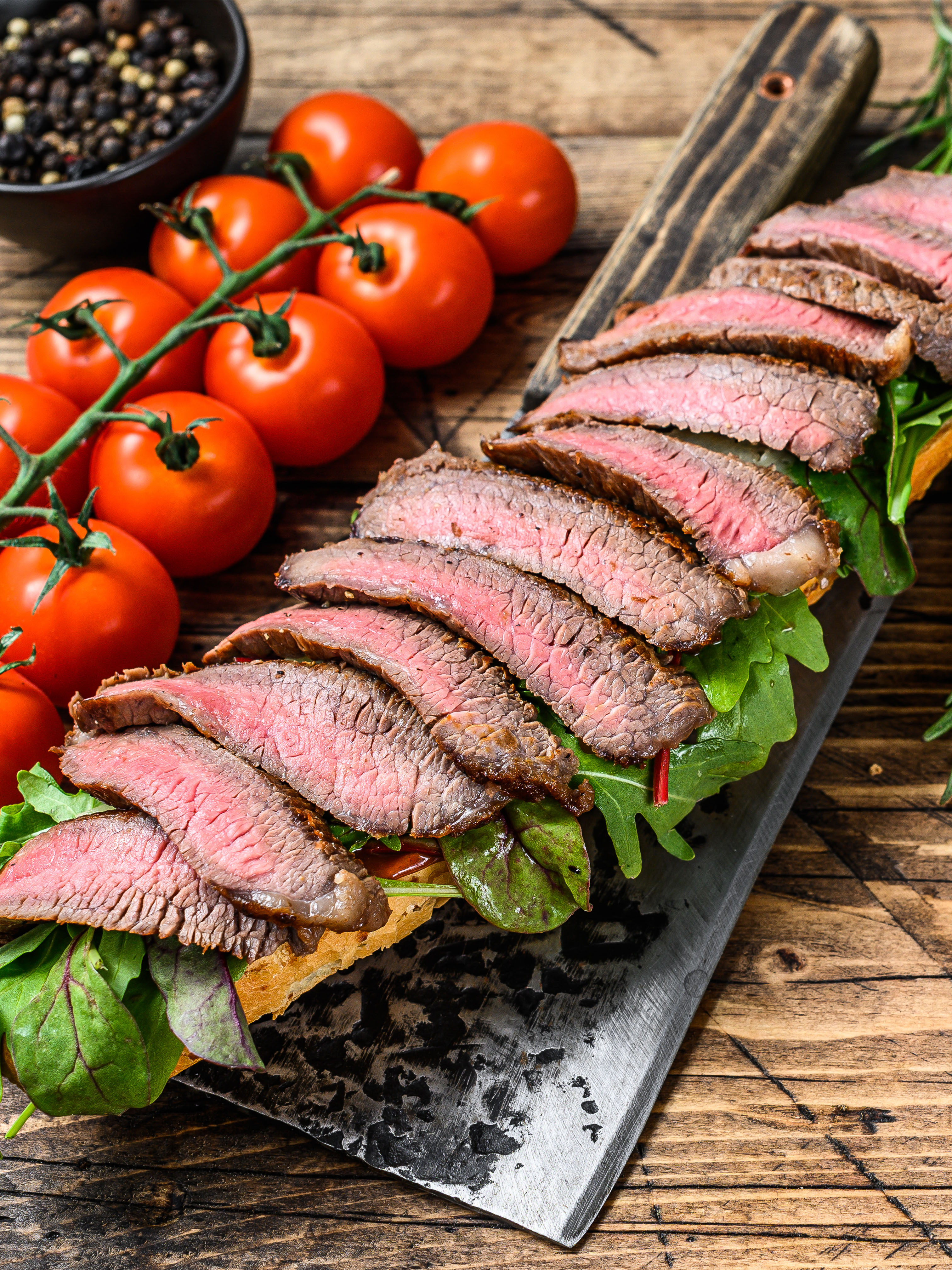 Grilled Flank Steak with Tomato Salad