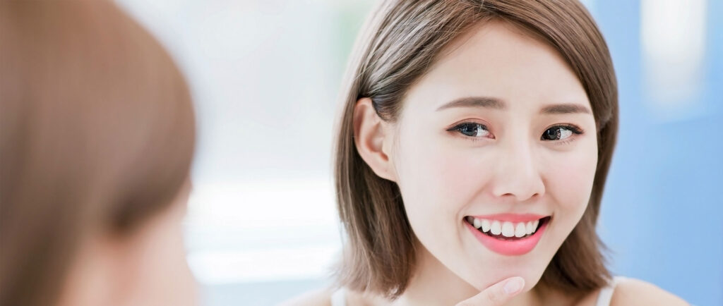 Women smiling
